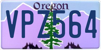 OR license plate VPZ564