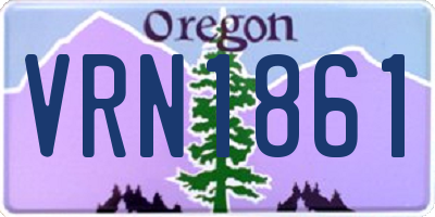 OR license plate VRN1861