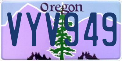 OR license plate VYV949