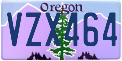 OR license plate VZX464