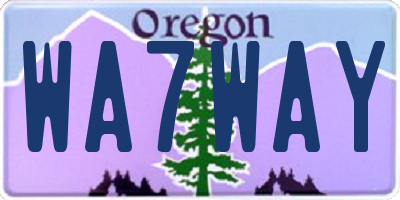 OR license plate WA7WAY