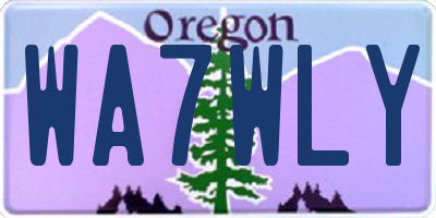 OR license plate WA7WLY