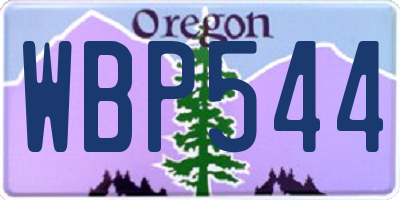 OR license plate WBP544