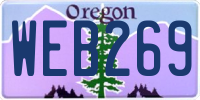 OR license plate WEB269