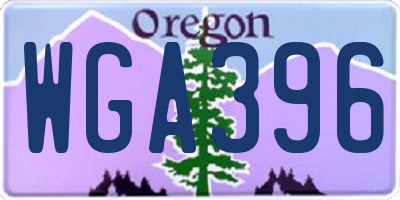 OR license plate WGA396