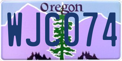 OR license plate WJC074