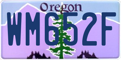 OR license plate WM652F