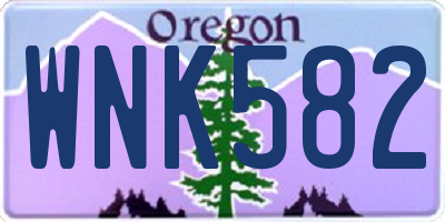OR license plate WNK582