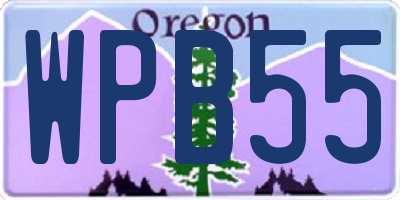 OR license plate WPB55