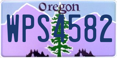 OR license plate WPS4582