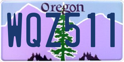 OR license plate WQZ511