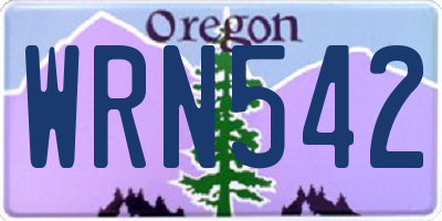 OR license plate WRN542