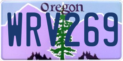 OR license plate WRV269