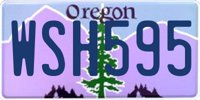 OR license plate WSH595