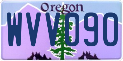 OR license plate WVV090