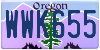 OR license plate WWK655