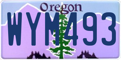 OR license plate WYM493