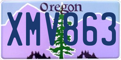 OR license plate XMV863