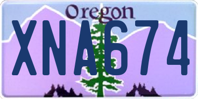 OR license plate XNA674