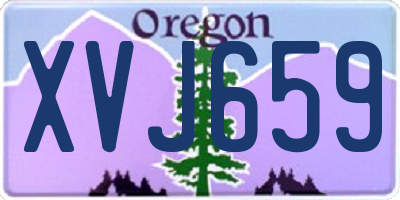 OR license plate XVJ659