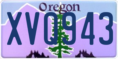 OR license plate XVQ943