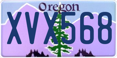 OR license plate XVX568