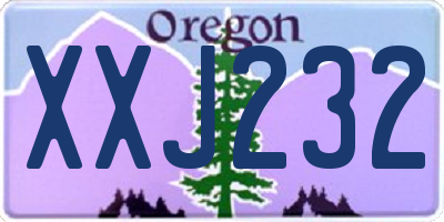 OR license plate XXJ232