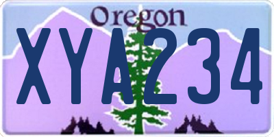 OR license plate XYA234