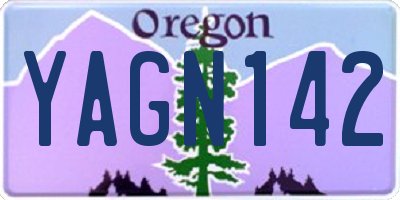 OR license plate YAGN142