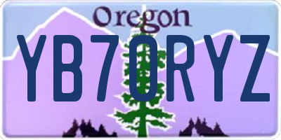 OR license plate YB70RYZ