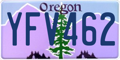 OR license plate YFV462