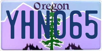 OR license plate YHN065