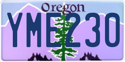 OR license plate YME230