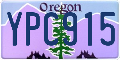 OR license plate YPC915