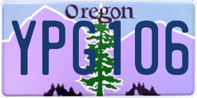 OR license plate YPG106