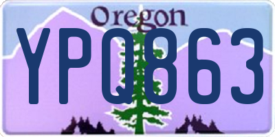 OR license plate YPQ863