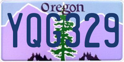 OR license plate YQG329