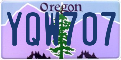 OR license plate YQW707