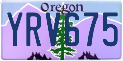 OR license plate YRV675