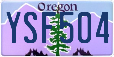 OR license plate YSF504