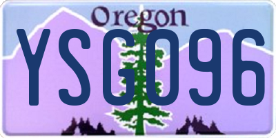 OR license plate YSG096