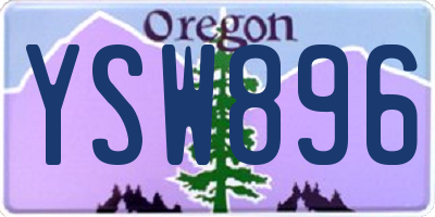 OR license plate YSW896