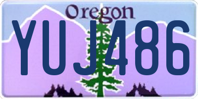 OR license plate YUJ486
