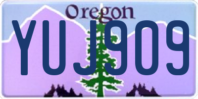 OR license plate YUJ909