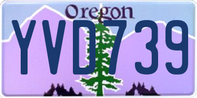 OR license plate YVD739