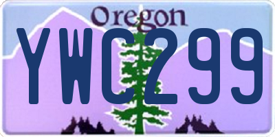 OR license plate YWC299