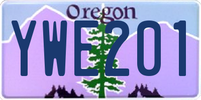 OR license plate YWE201