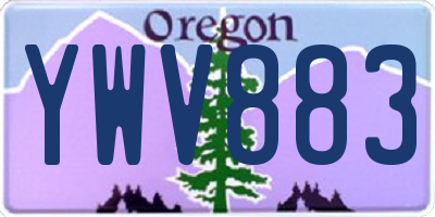 OR license plate YWV883