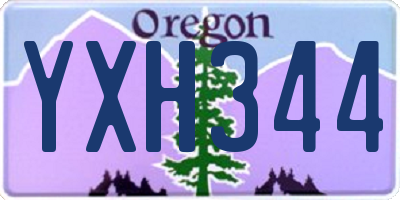 OR license plate YXH344