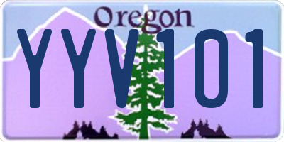 OR license plate YYV101